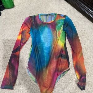 Zara Multicolor Long Sleeve Bodysuit